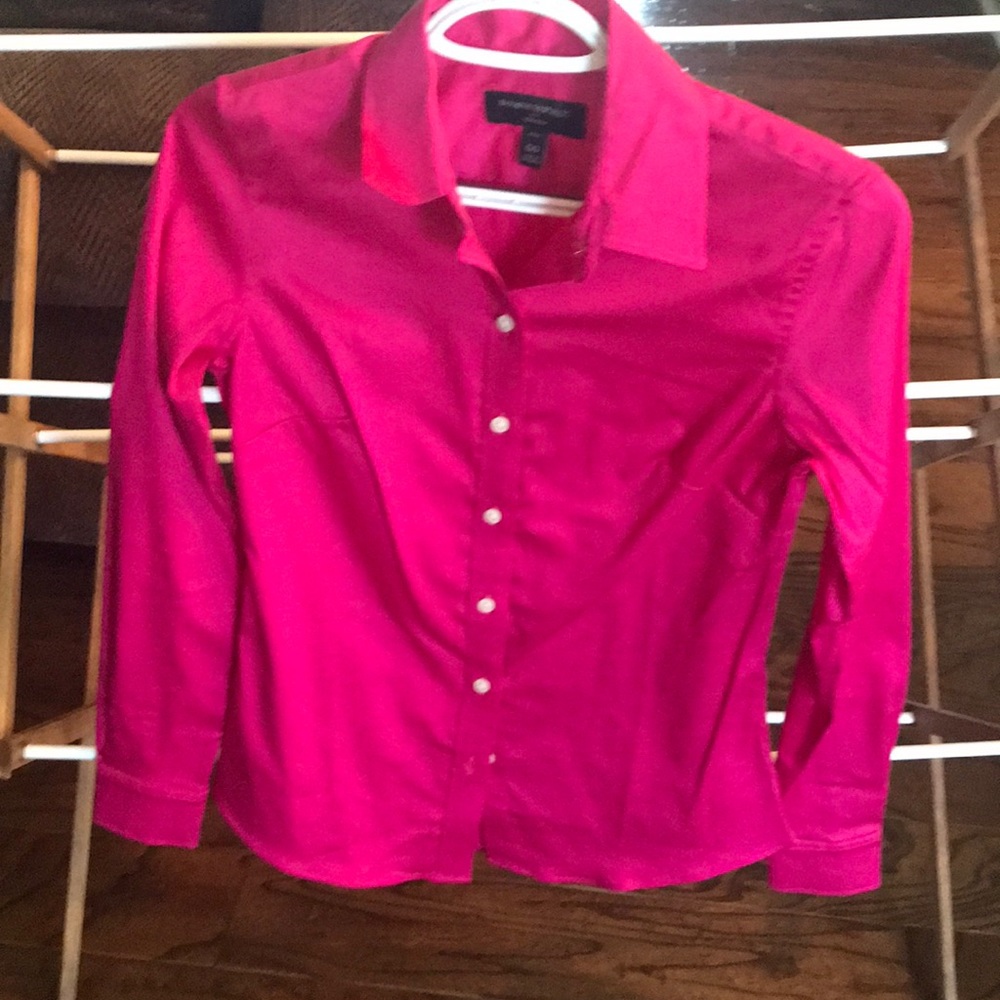00P non iron pink banana republic button down